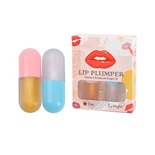 **Natural Lip Plumper Set - Hydrating Lip Enhancer for Fuller Lips, Reduces Fine Lines, 11ml Metallic Lipstick (A, One Size) | Perfect for Daily Lip Care & Nighttime Hydration**