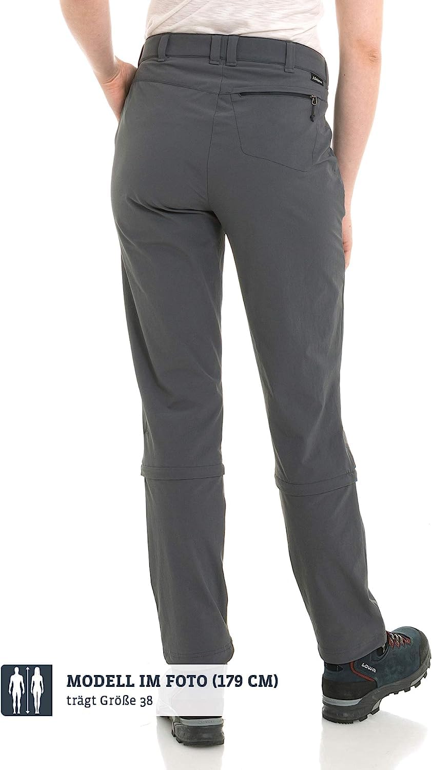 Schöffel Women's Engadin1 Zip-Off Convertible Hiking Pants - Lightweight Quick-Dry Outdoor Travel Pants for Hiking, Camping & Travel Adventures