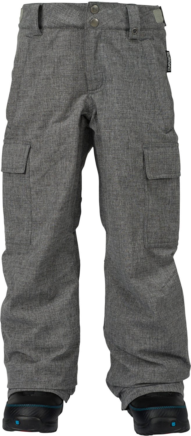 Burton Boys' Exile 2L Insulated Cargo Snow Pants - Waterproof Winter Snowboarding & Skiing Pants for Kids - Perfect for Cold Weather Outdoor Activities