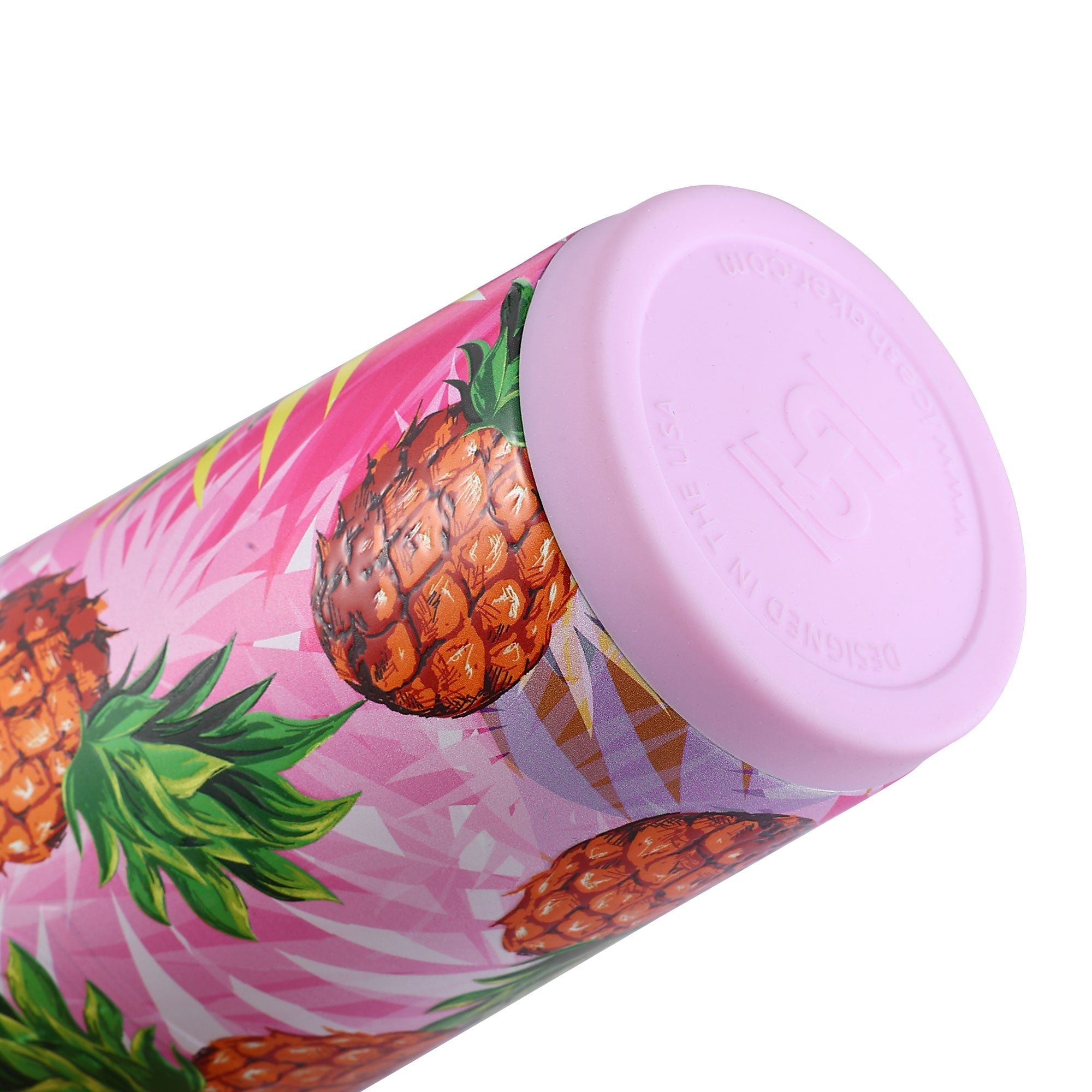 26oz Flexible Water Bottle with Pineapple Design - Leak Proof, BPA Free, Perfect for Gym, Hiking & Outdoor Activities
