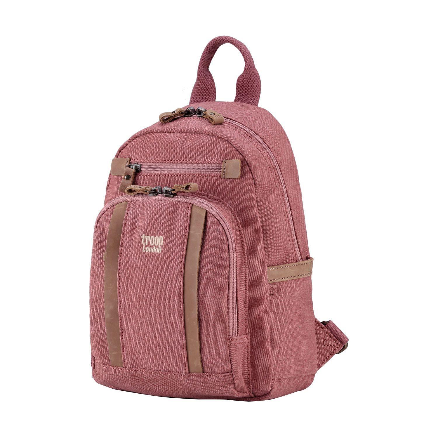 TRP0255 Troop London Classic Canvas Backpack Small - Durable School & Travel Backpack for Men & Women - Perfect for College, Commuting & Outdoor Adventures