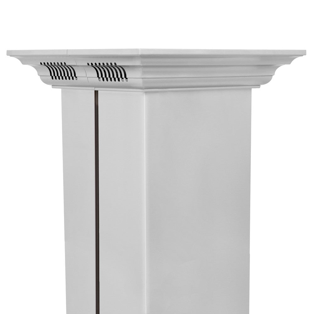 Premium ZLINE Stainless Steel Crown Molding with Built-in CrownSound Bluetooth Speakers (CM6 BT GL5i) - Perfect for Home Theater, Kitchen & Modern Interior Design
