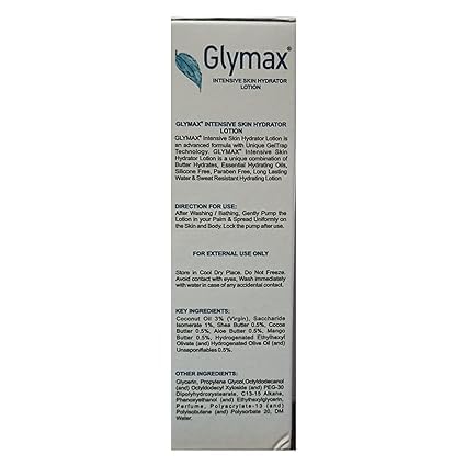 Glymax Intensive Skin Hydrator Lotion 200ml - Deep Moisturizing Face & Body Cream for Dry Skin - Perfect for Daily Hydration & Nighttime Skincare Routine