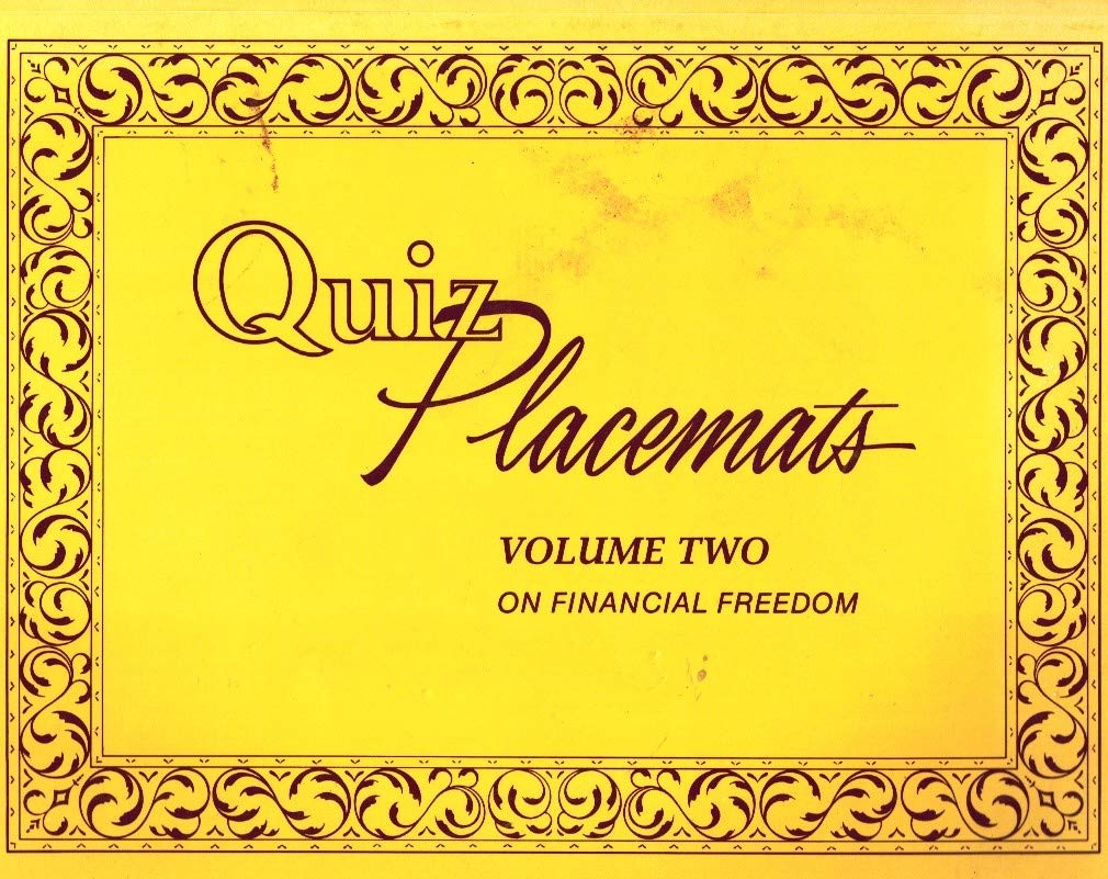 Financial Freedom Quiz Placemats - Volume 2 | Educational Table Mats for Money Management Learning | Perfect for Family Dinners & Financial Literacy Activities