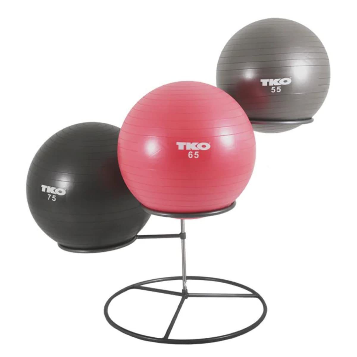 Stability Ball Rack for Home & Commercial Gym - Holds 3 Exercise Balls | Space-Saving Fitness Equipment for Yoga, Pilates & Workout Organization | Perfect for Gyms, Studios & Home Fitness Rooms