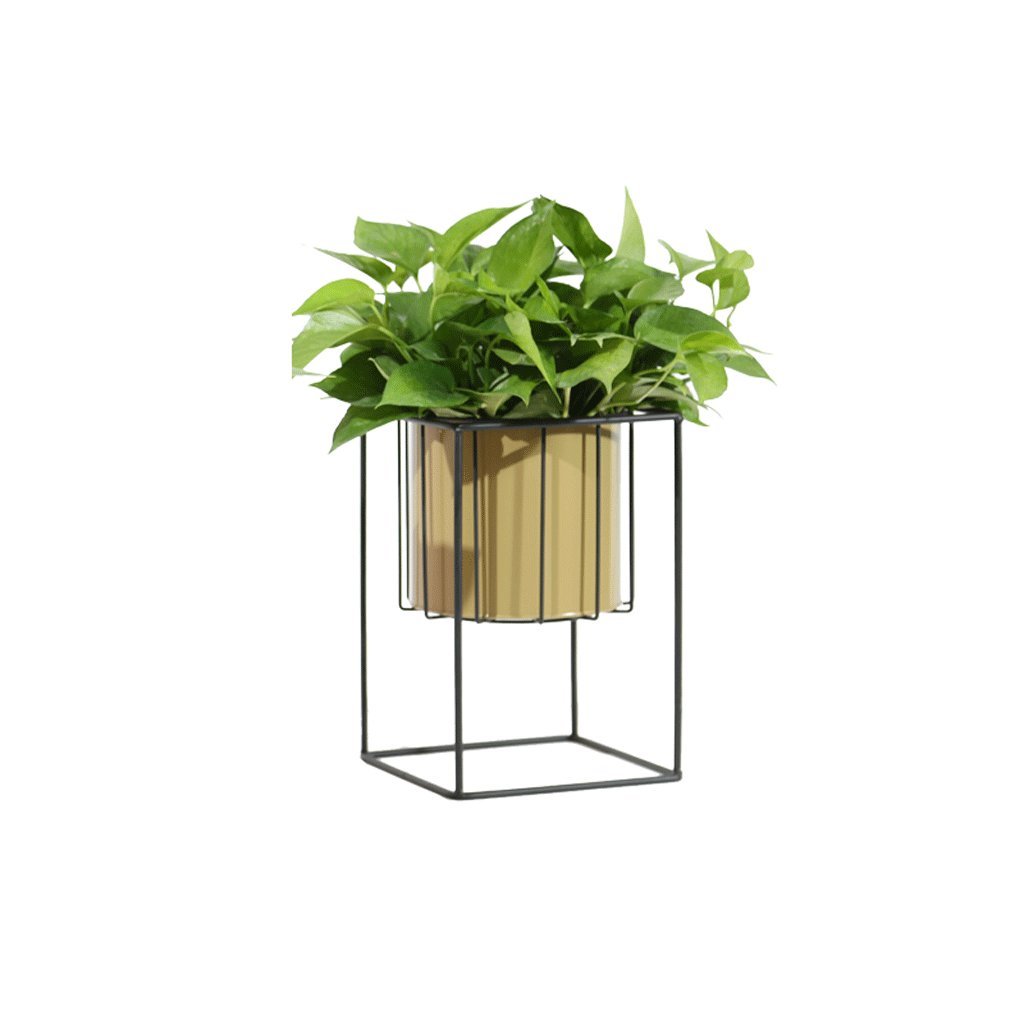 Iron Plant Stand for Small Flowers - Vertical Desktop & Home Decor for Living Room, Bedroom, Balcony | Removable Indoor Storage Shelf (Height: 23.5cm) - Perfect for Succulents, Herbs & Decorative Plants