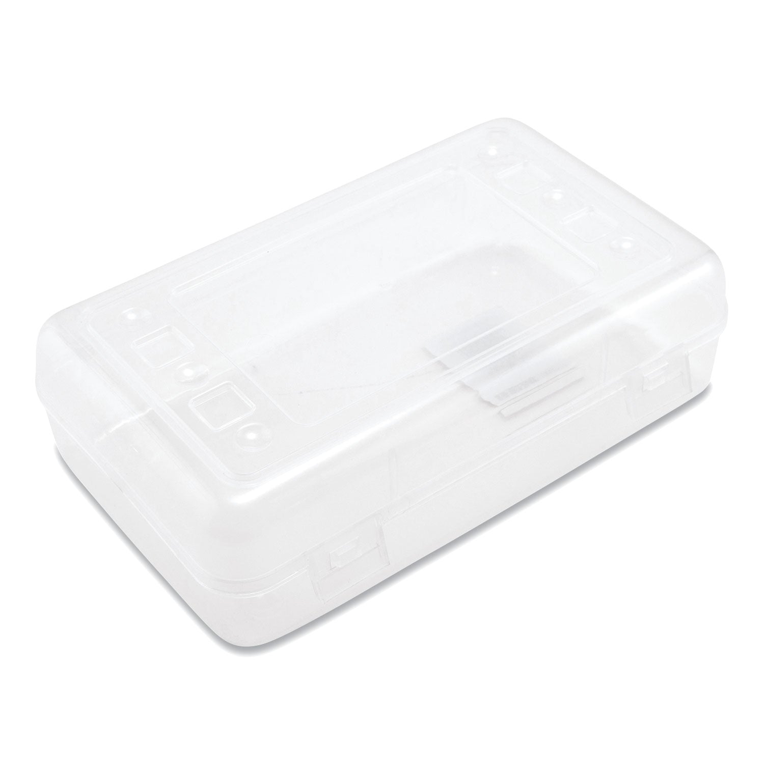 Advantus Clear Plastic Pencil Box - 8.5
