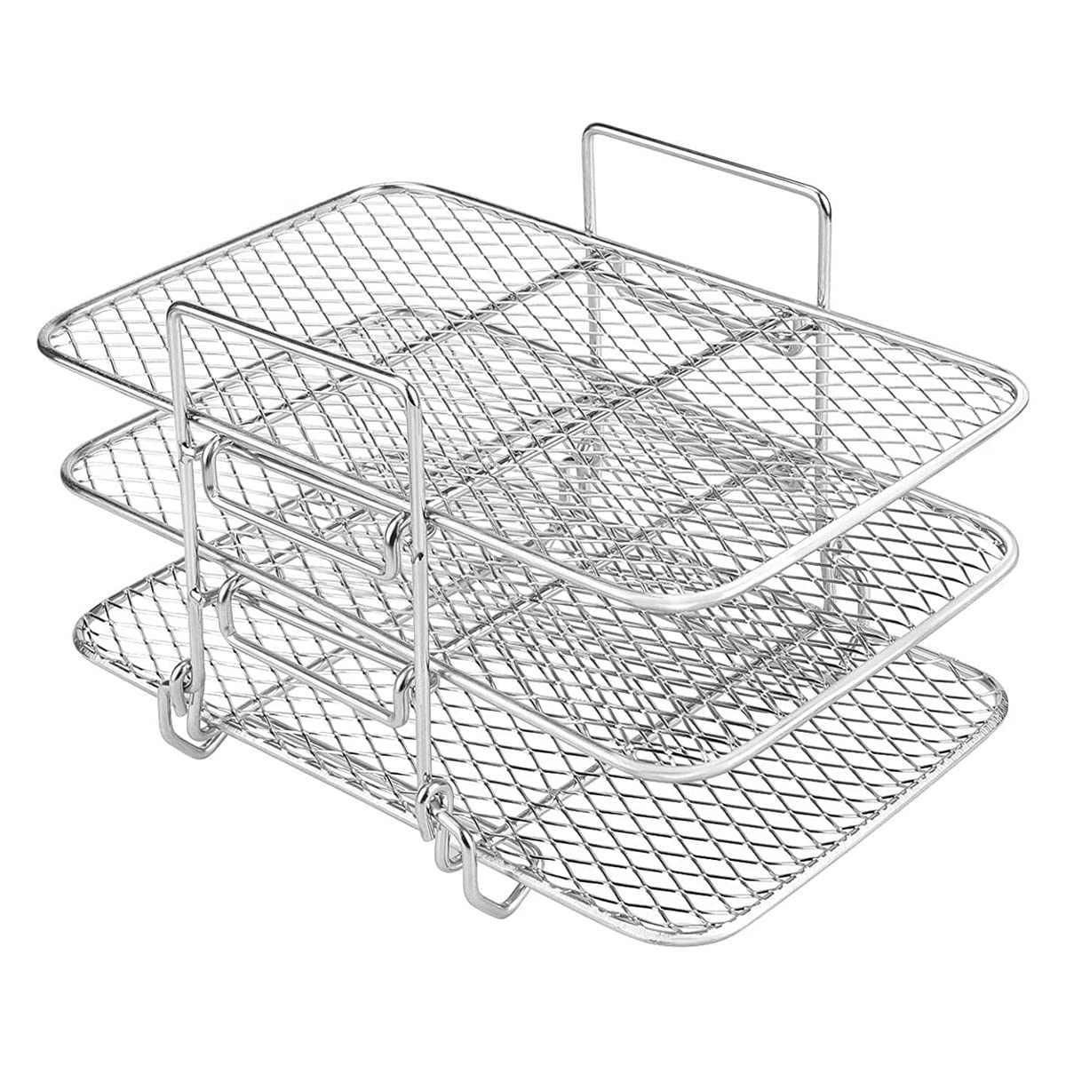 Ninja Air Fryer Accessories - 304 Stainless Steel Multi-Layer Cooking Rack for Baking, Roasting & Grilling | Fits Oven & Microwave | Perfect for Chicken Wings, Vegetables & Toast (Includes Small Tripod)