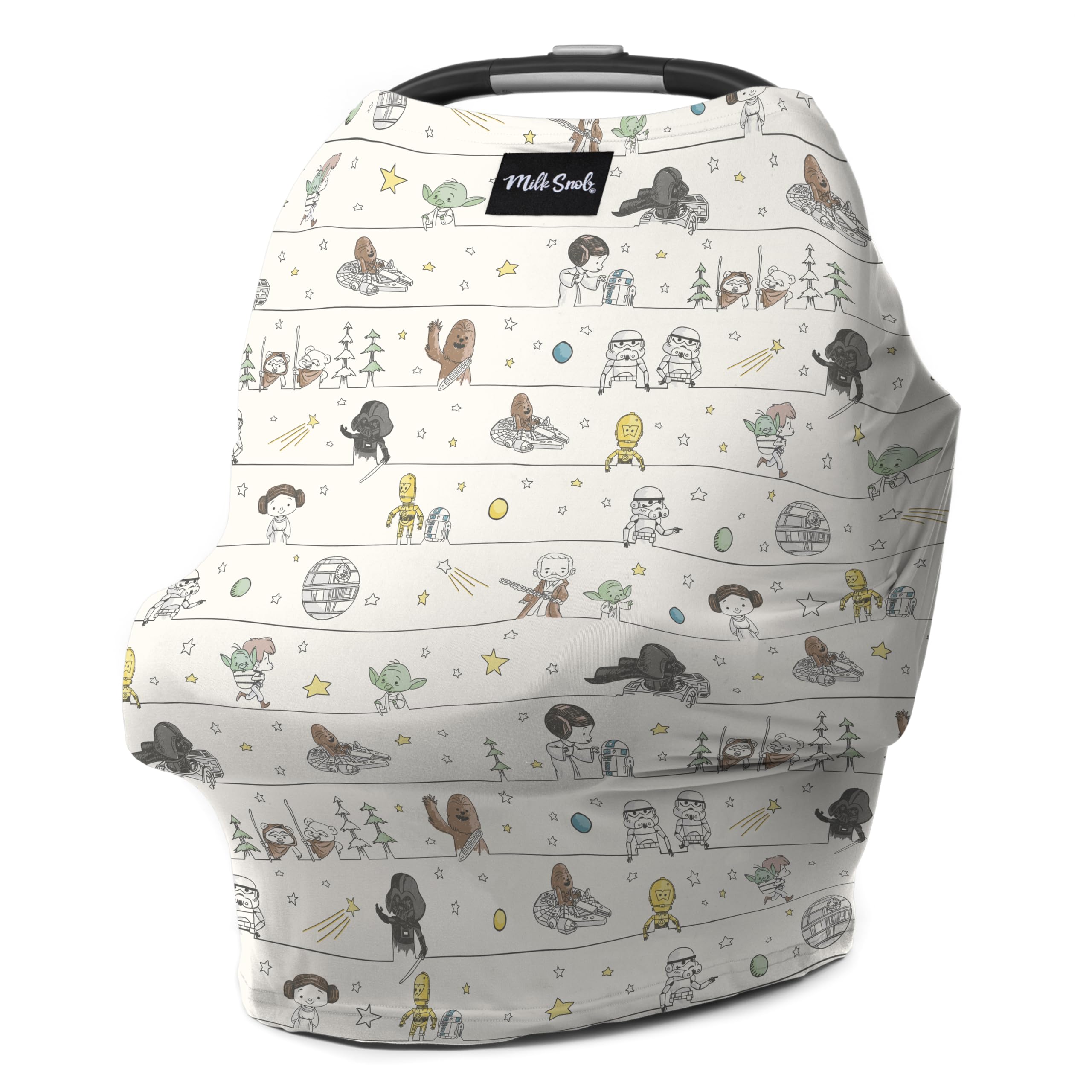 Star Wars Themed 5-in-1 Baby Cover - Nursing Cover, Car Seat Canopy, Stroller Cover, High Chair Cover & Shopping Cart Cover | Premium Breathable Fabric for Newborns & Infants | Perfect for Breastfeeding Privacy, Outings & Travel Accessories