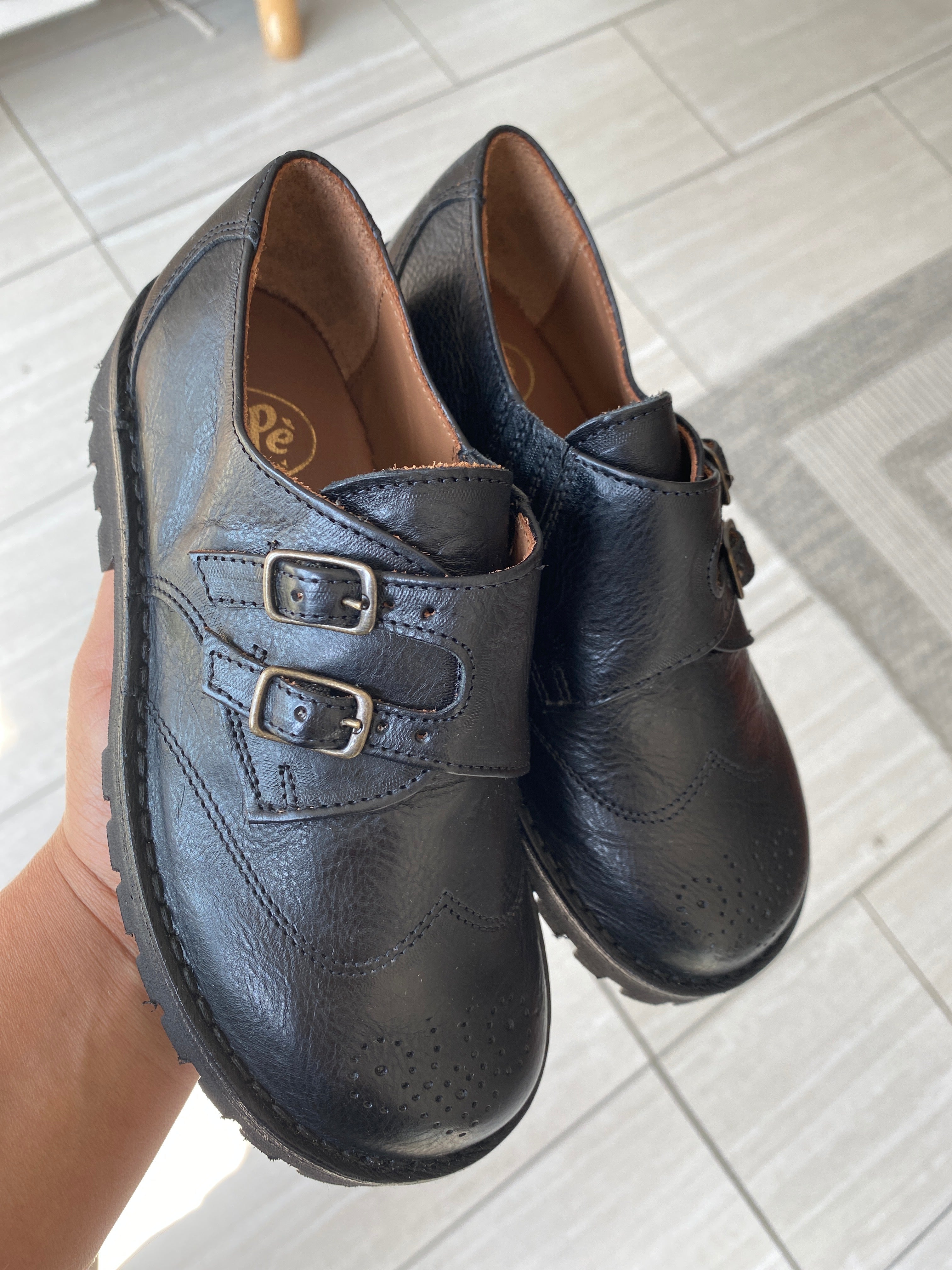 Pepe Black Monk Strap Shoes for Men - Classic Formal & Casual Dress Shoes for Business, Office, and Special Occasions