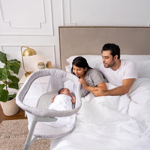 Halo Portable Bassinest Flex Sleeper - Breathable Heather Weave Baby Bassinet for Newborns | Bedside Sleeper, Nursery Essential for Safe & Comfortable Sleep