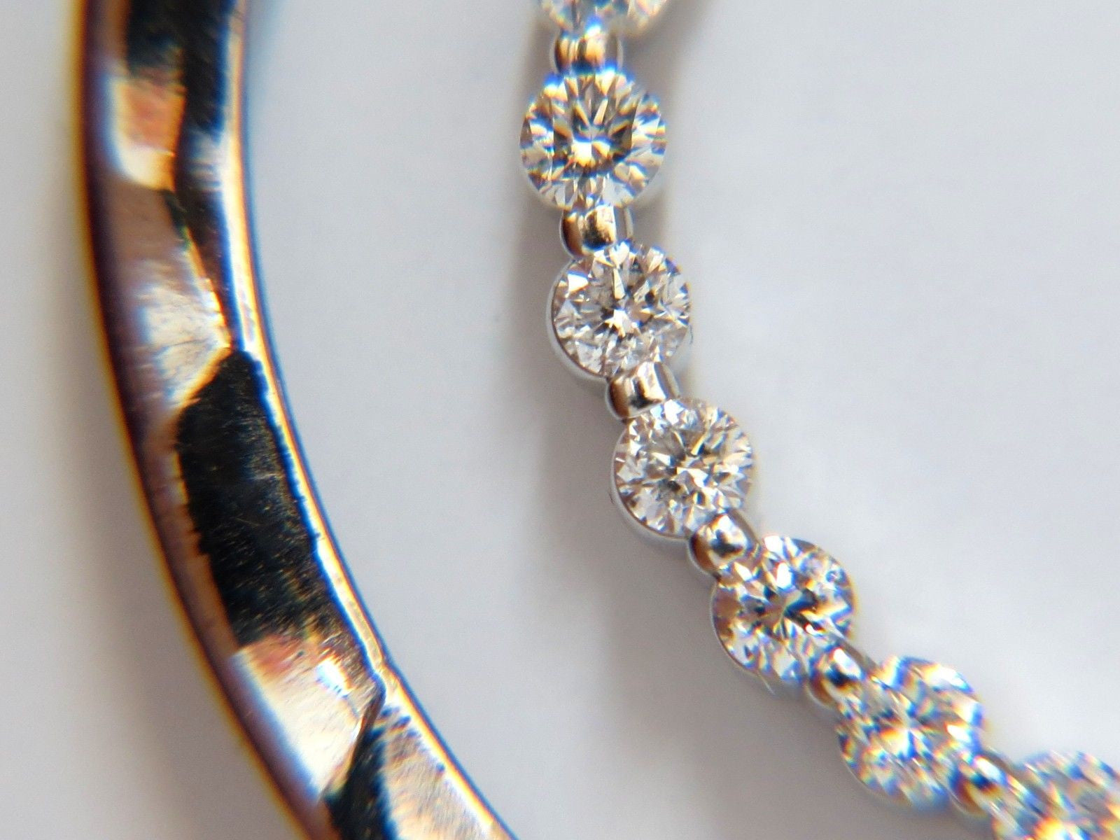 1.00ct Diamond Dangling Circle Within Circle 18K Gold Necklace - Elegant Jewelry for Women, Perfect for Parties, Weddings & Special Occasions