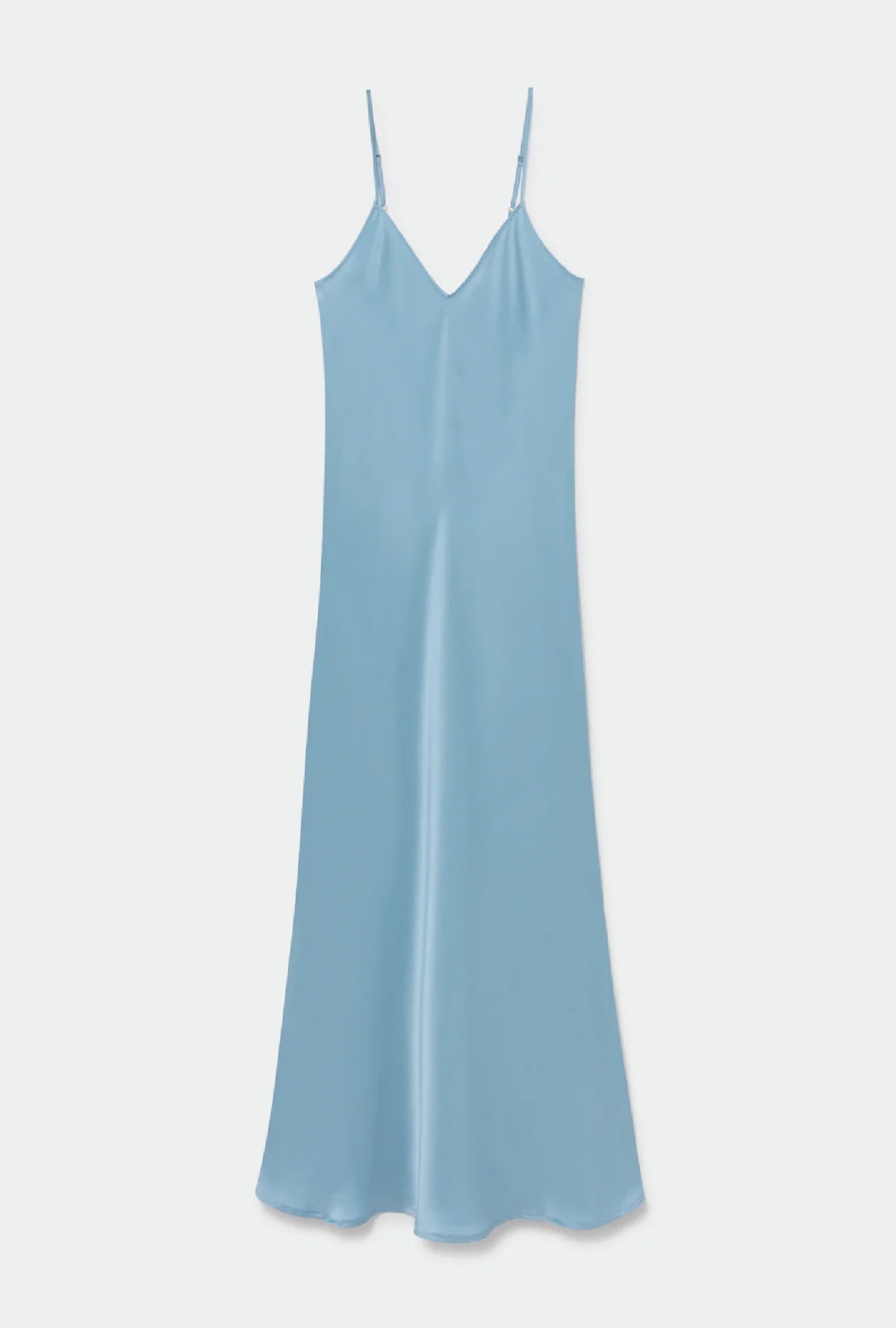 90s Slip Dress Sky Blue - Vintage Inspired Satin Nightgown & Loungewear for Women - Perfect for Sleepwear, Date Nights, and Relaxing at Home