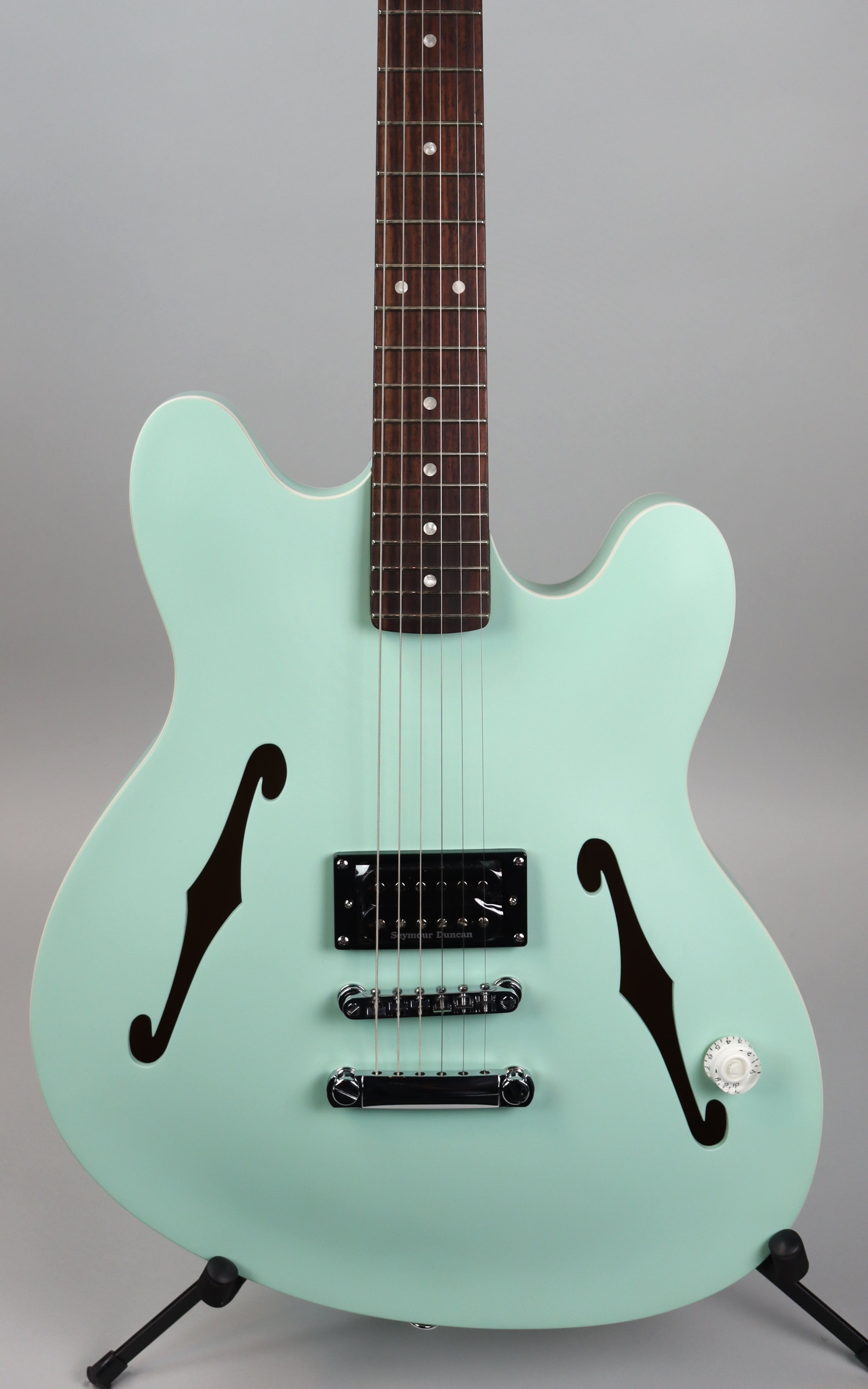 Fender Tom DeLonge Starcaster Electric Guitar - Satin Surf Green Finish | Punk Rock & Alternative Performance Guitar for Stage & Studio
