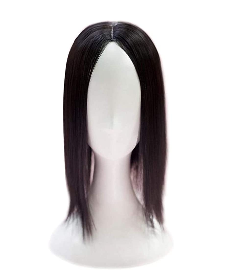 14 Inch Straight Crown Topper Clip-in Synthetic Hairpiece for Women with Thinning Hair - Natural Looking Hair Topper for Daily Wear, Work & Special Occasions