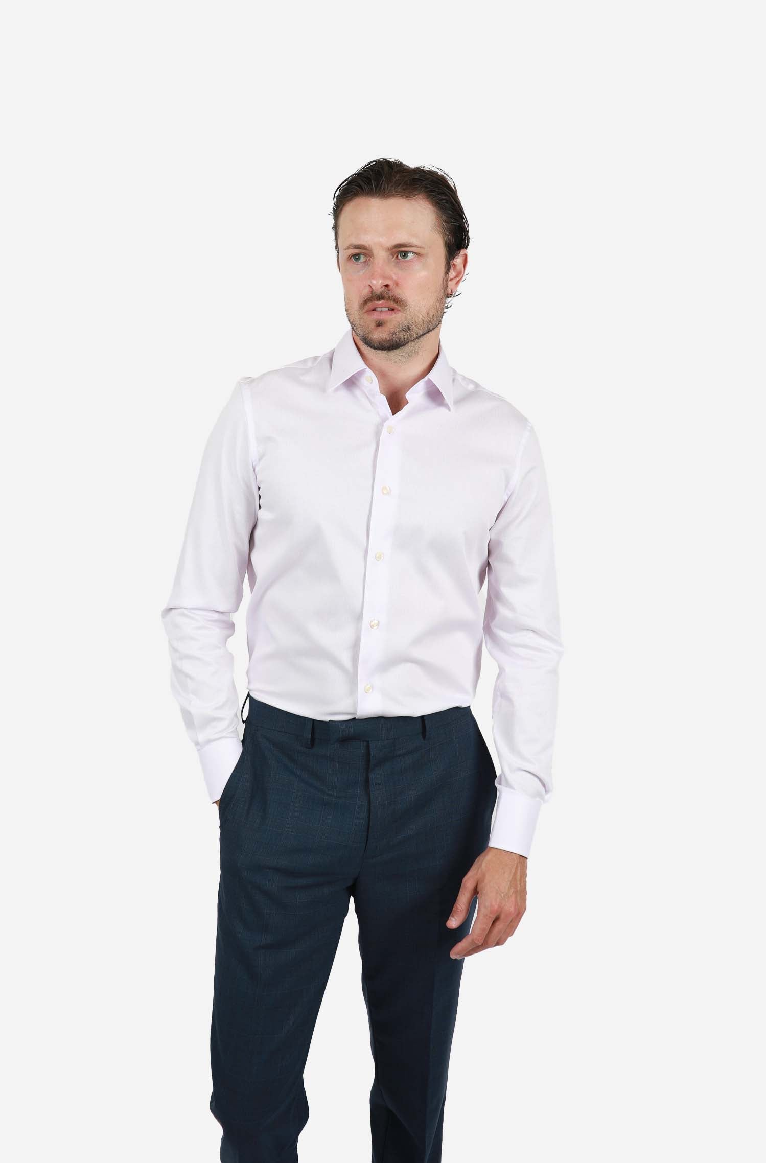 Stylish Blush Micro Check Shirt for Men - Slim Fit Casual Button Down Shirt for Office, Date Night & Spring Outfits