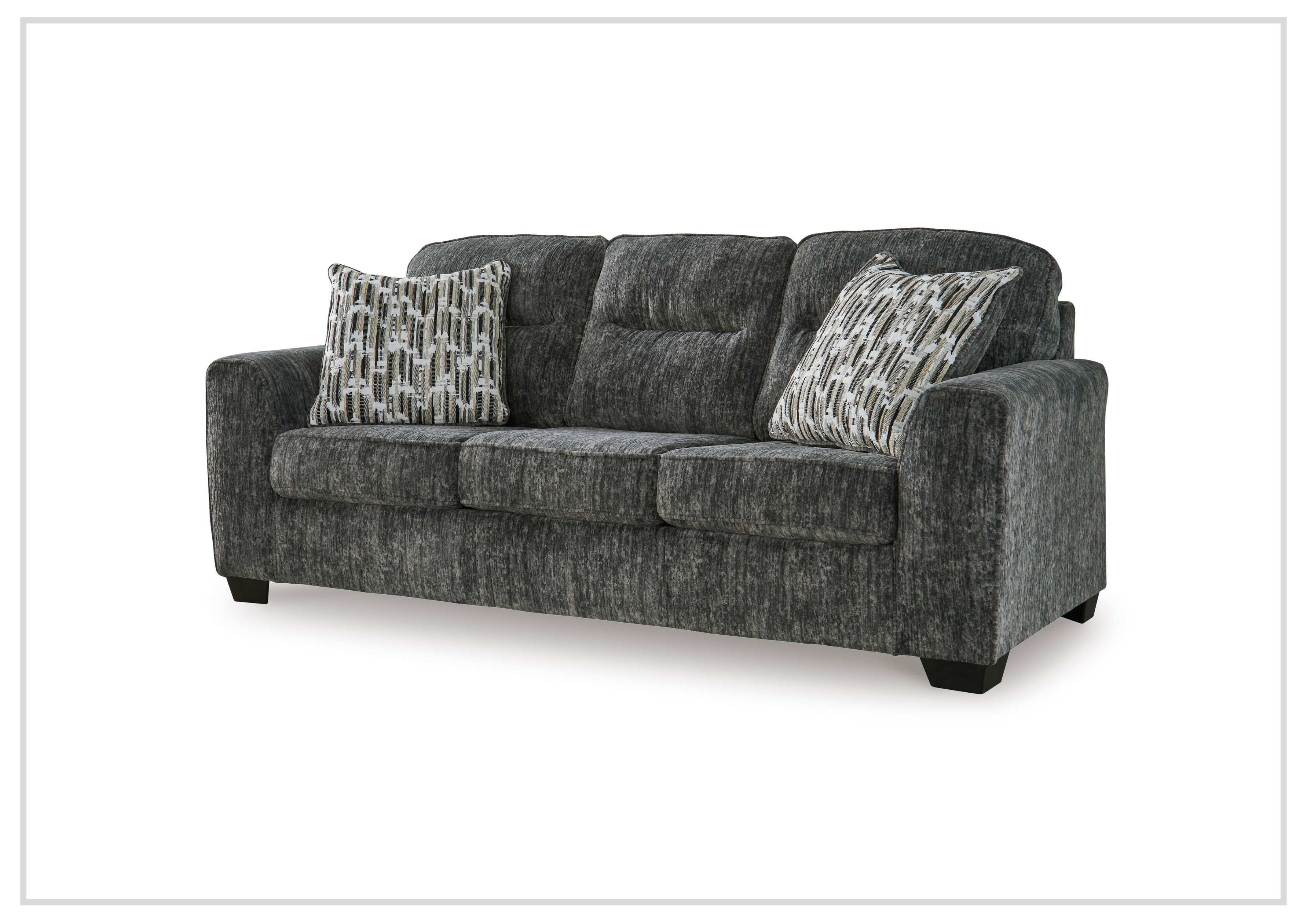 Gio Italia Lucino Fabric Sofa - Modern Gray Living Room Couch for Small Spaces, Apartments & Cozy Home Decor | Comfortable Sectional Sofa with Soft Fabric Upholstery | Perfect for Lounge, Family Room & Entertainment Areas