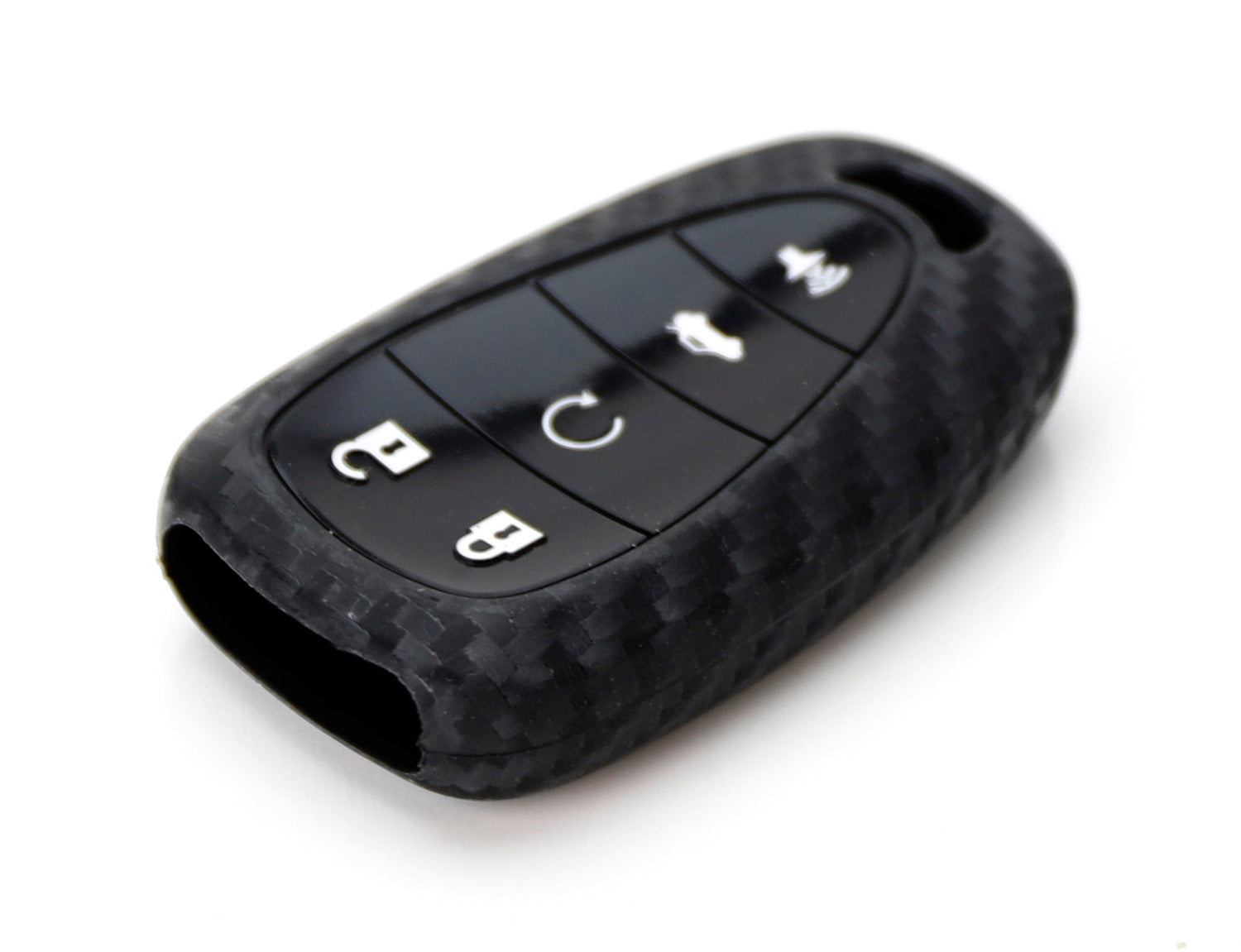 Carbon Fiber Pattern Soft Silicone Key Fob Cover for 2016+ Chevy Camaro Cruze Malibu - Durable Protective Case for Car Keys (Perfect for Daily Use, Commuting & Travel)