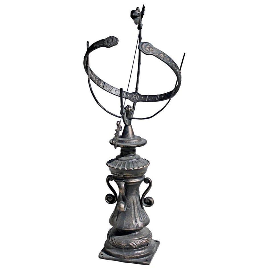 Design Toscano Authentic Hyde Park Garden Armillary Sphere - Vintage Outdoor Decor for Patio, Garden, and Backyard
