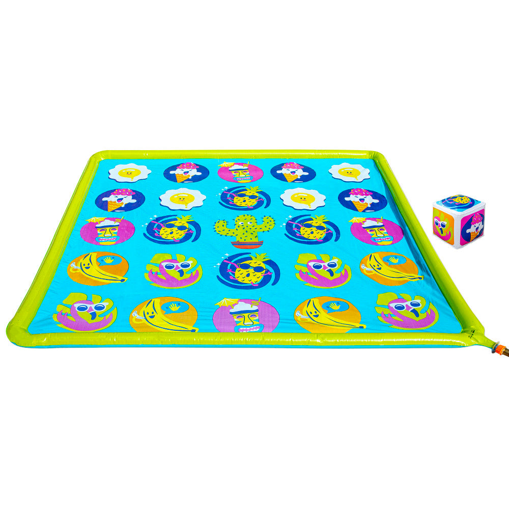 Banzai 64 Inch Playmat & Twist 'N Turn Challenge Sprinkler Game - Outdoor Water Play Mat for Kids, Summer Backyard Sprinkler Toy for Children - Perfect for Garden, Lawn, and Poolside Fun