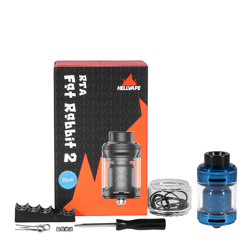 Hellvape Fat Rabbit 2 RTA Rebuildable Tank Atomizer - Top Airflow Leakproof Design for Vape Enthusiasts | Perfect for Cloud Chasing & Flavorful Vaping Experience