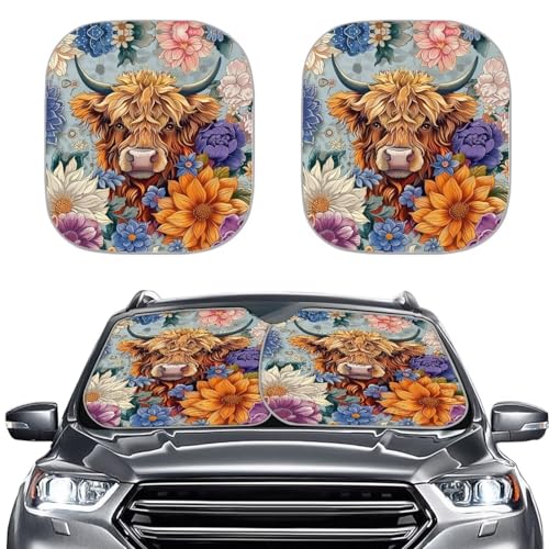 Boho Floral Cow