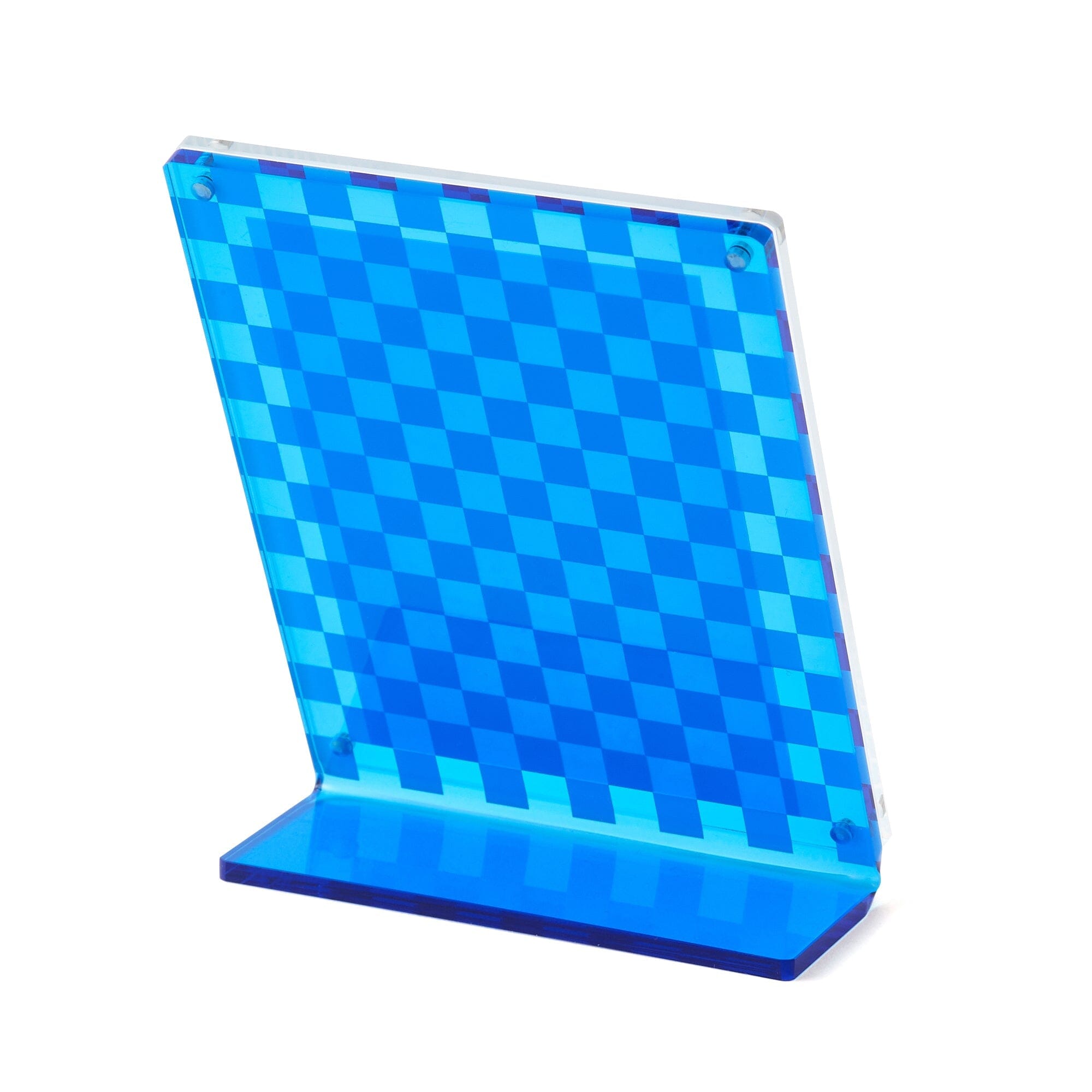 Vibrant Mini Blue Acrylic Photo Frame - Perfect for Home Decor, Office Desk, and Gift Giving
