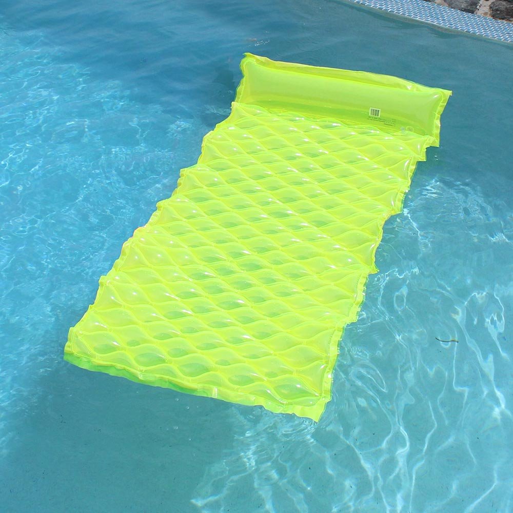 SunSplash Smart Pool Floats for Swimming - 2 Pack Yellow Inflatable Pool Floats | Perfect for Summer Pool Parties, Relaxing & Family Fun