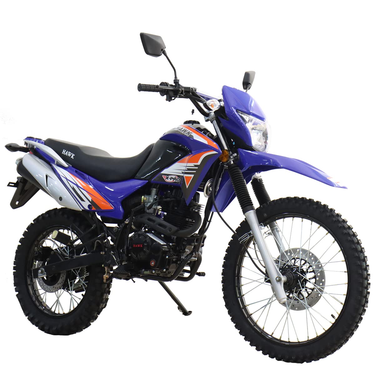 X-Pro Hawk 250cc Dirt Bike - 4-Stroke Enduro Motorcycle for Adults & Teens (Blue) | Off-Road Trail Riding, Motocross Racing & Adventure Sports