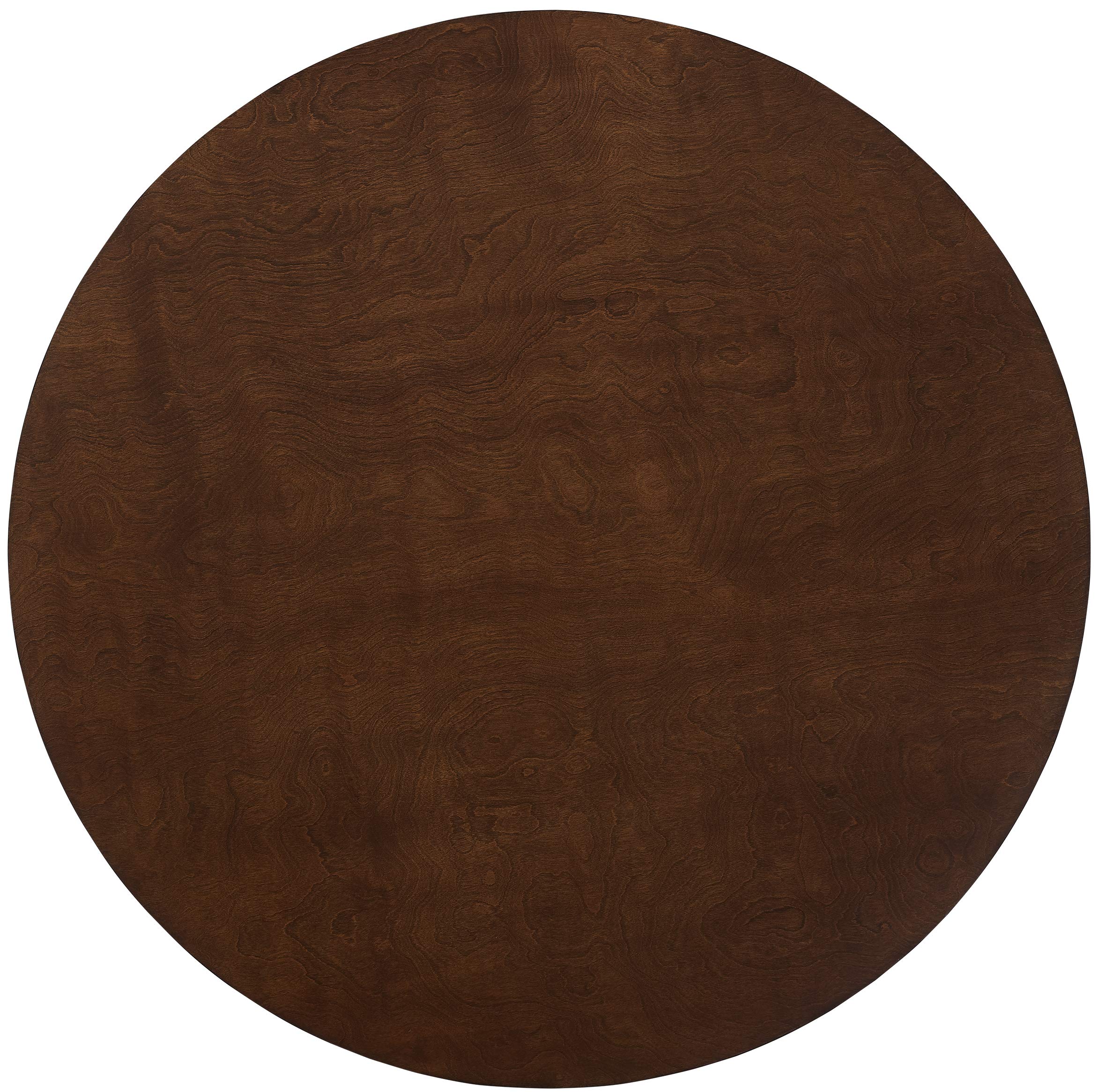 Crosley Furniture Landon Mid-Century Modern Round Wood Dining Table - Solid Mahogany Finish - Perfect for Dining Rooms, Kitchens & Small Spaces