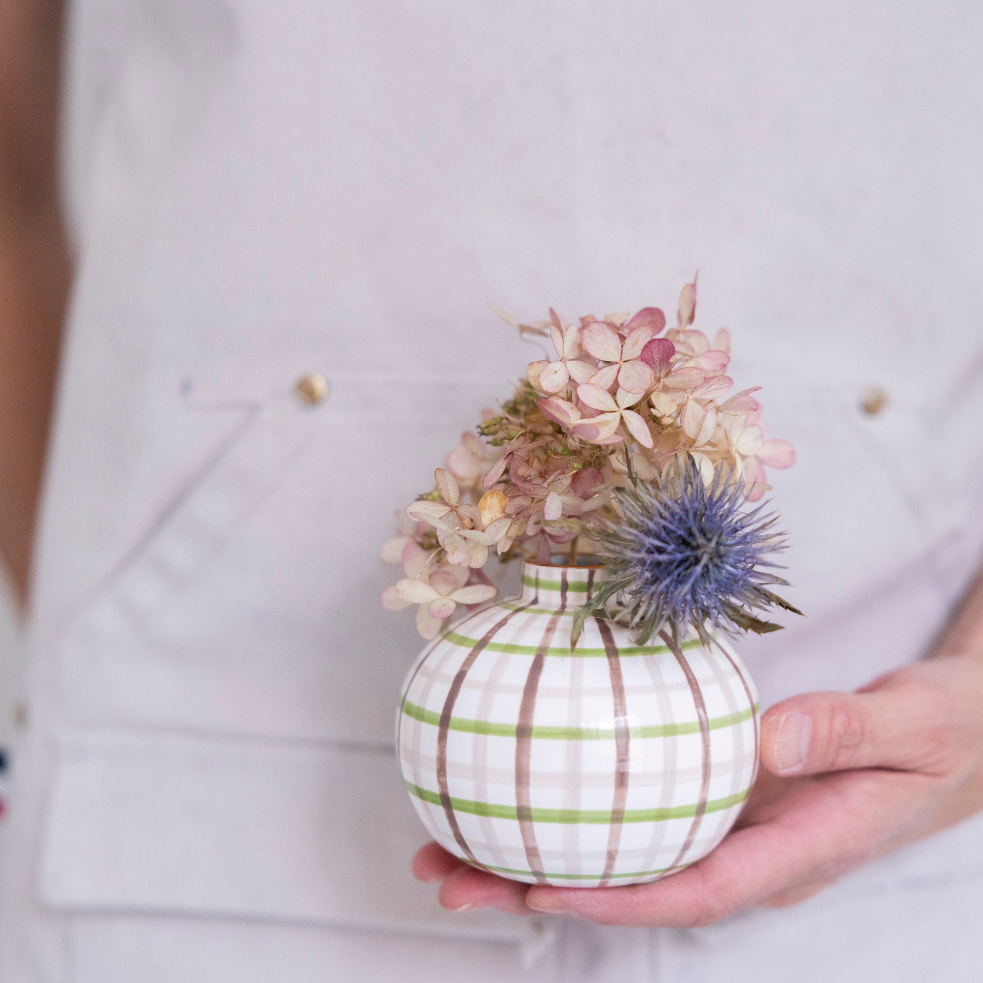 9th Day of Christmas Bud Vase - Small Glass Flower Vase for Table Decor, Wedding Centerpieces & Holiday Home Decor