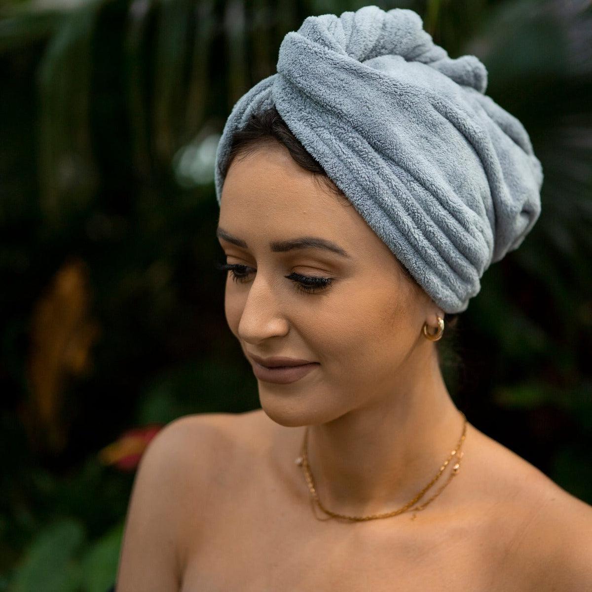 Ultra Soft Microfiber Hair Towel for Quick Drying - Gentle on Hair, Perfect for Post-Shower, Gym & Travel | Absorbent & Lightweight