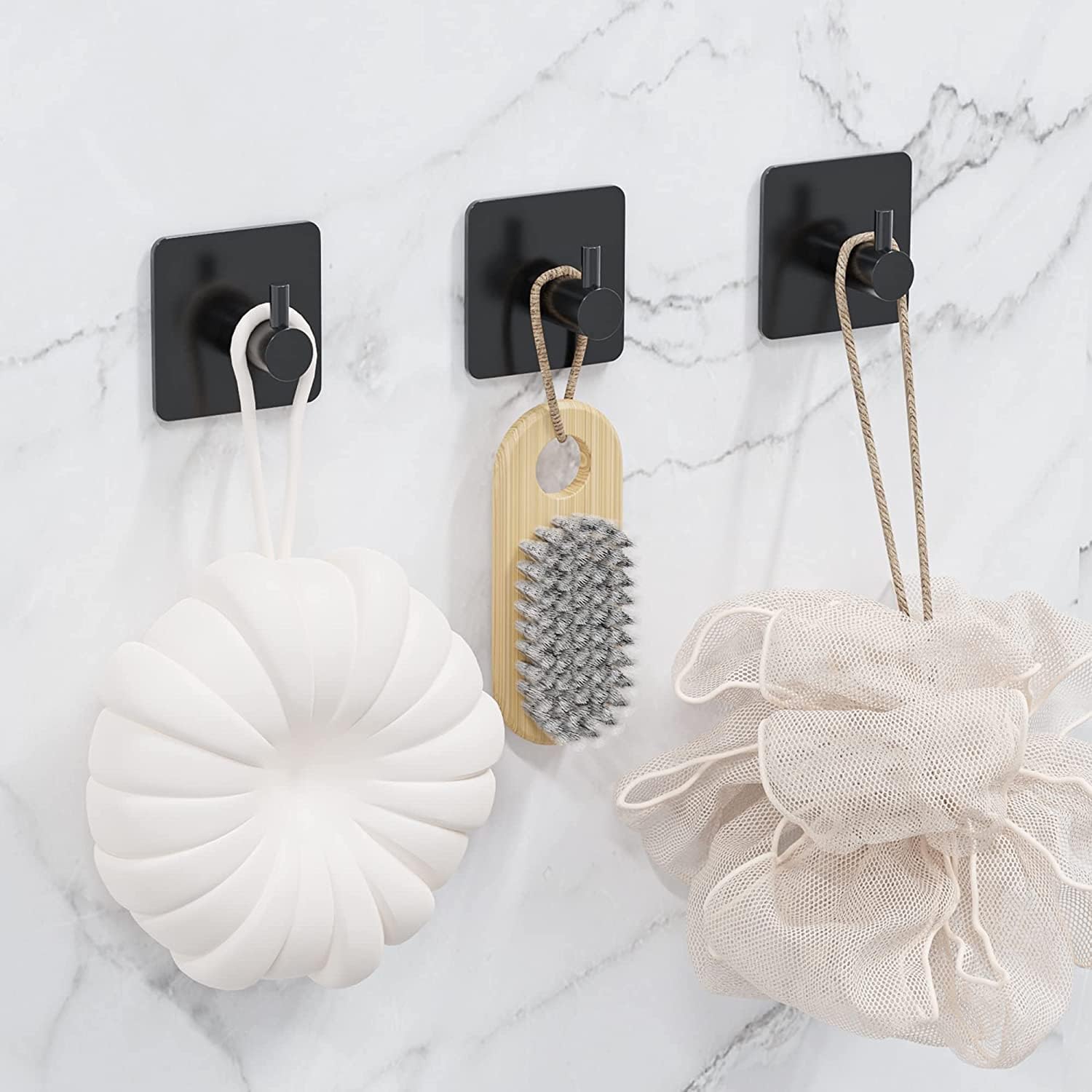 4 Pack Heavy Duty Stainless Steel Adhesive Hooks - Waterproof Wall Hooks for Bathroom, Kitchen & Home - No Damage Hanging Solution for Robes, Coats, Keys, Towels & Clothes - Perfect for Showers, Lockers & Entryways