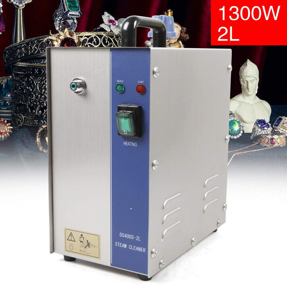 1300W 110V Professional Jewelry Steam Cleaner Machine - Fast & Safe Gold, Silver, Diamond & Gemstone Cleaner with 2L Tank - Perfect for Rings, Necklaces, Watches & More (US Stock) - Ideal for Jewelry Stores, Home Cleaning & Gift Restoration