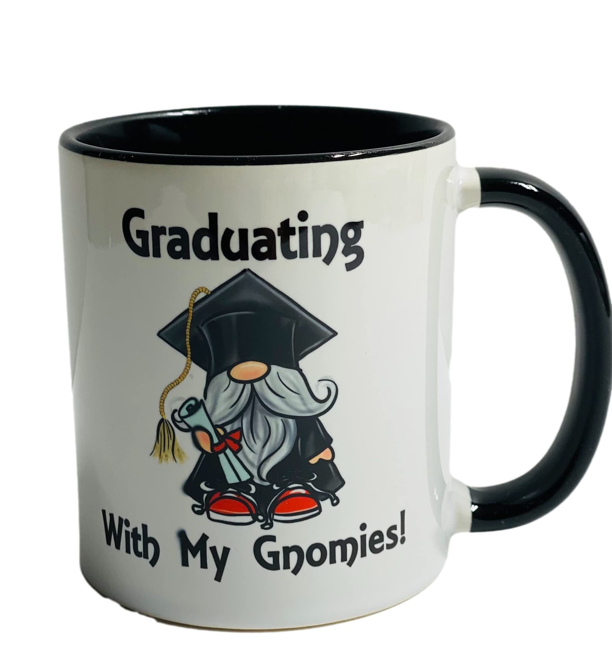 Graduation Ceramic Mug - Graduating With My Gnomies Gnome Themed Gift for Him or Her - Perfect Graduation Party Favors & College Grad Present