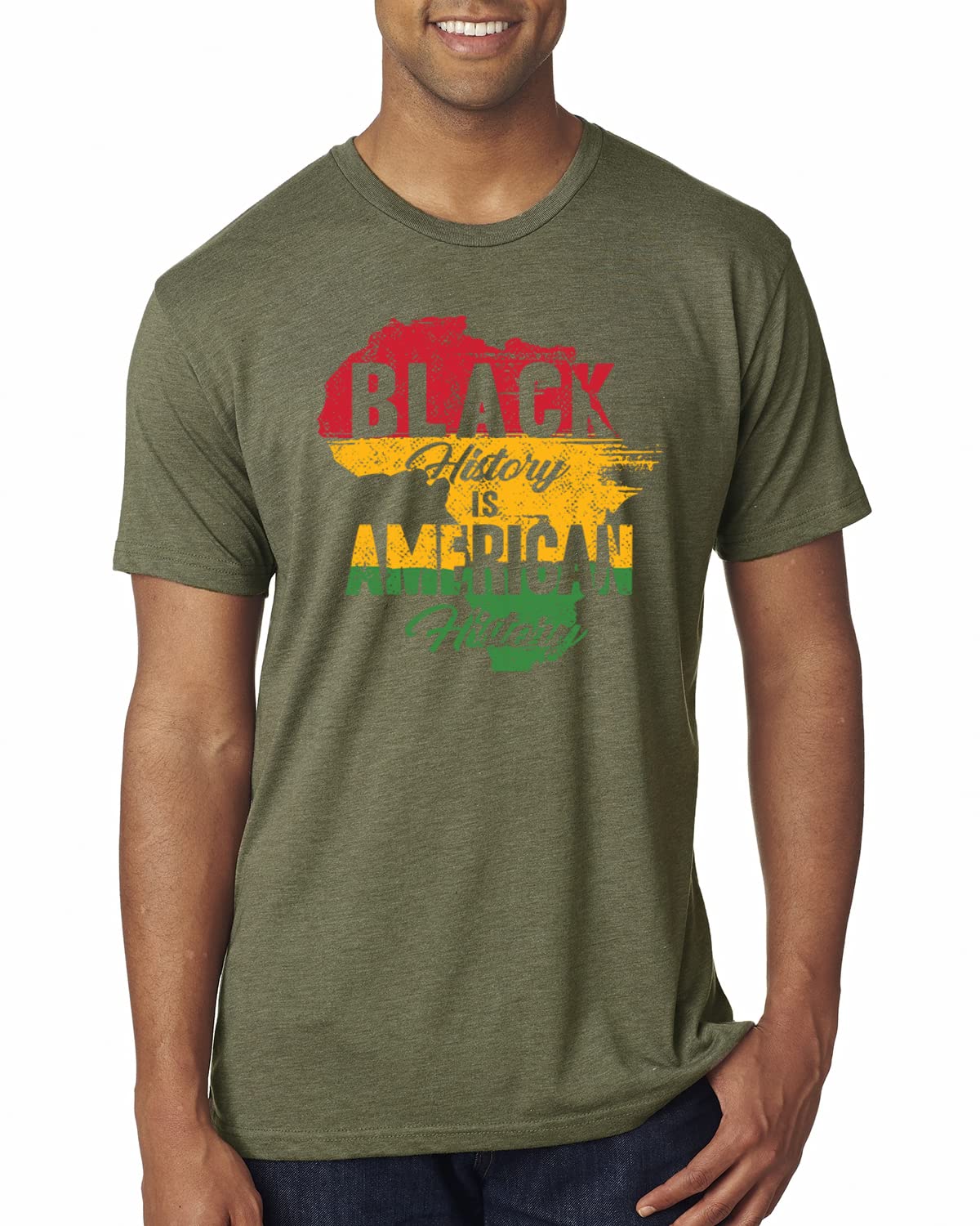 Black History is American History Black Pride Men's Premium Tri-Blend T-Shirt - Comfortable & Stylish for Casual Wear, Social Events & Black History Month Celebrations