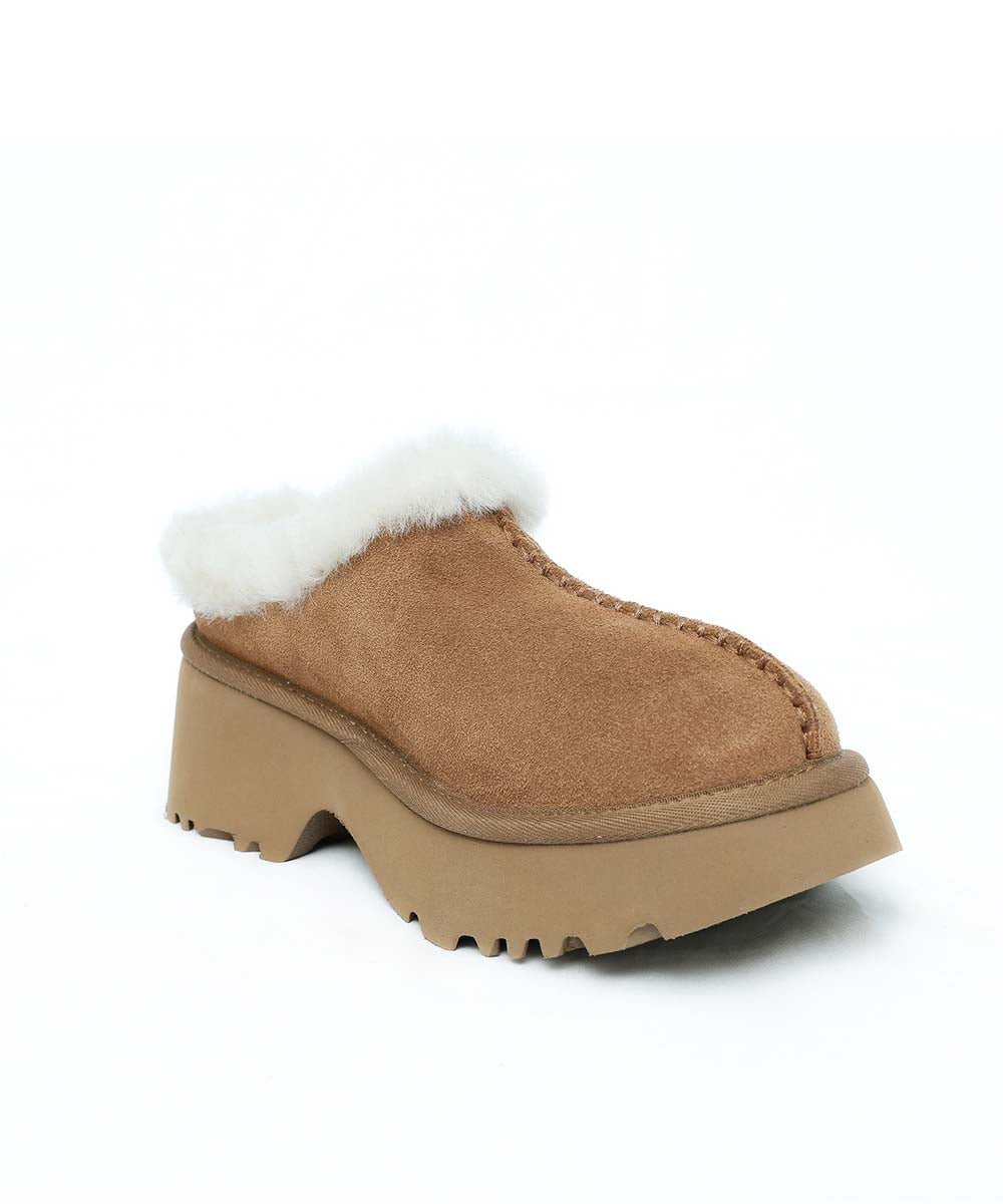 Women's UGG Terra Platform Clog - Comfortable Wool Lined Slippers for Indoor & Outdoor Wear - Perfect for Home, Office, and Casual Outings