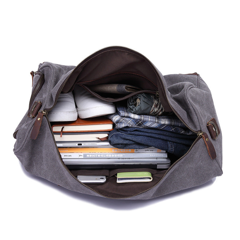 Logan Premium Canvas Travel Bag - Durable & Stylish Carry-On for Weekend Getaways & Business Trips - Perfect for Airplane, Train & Road Travel