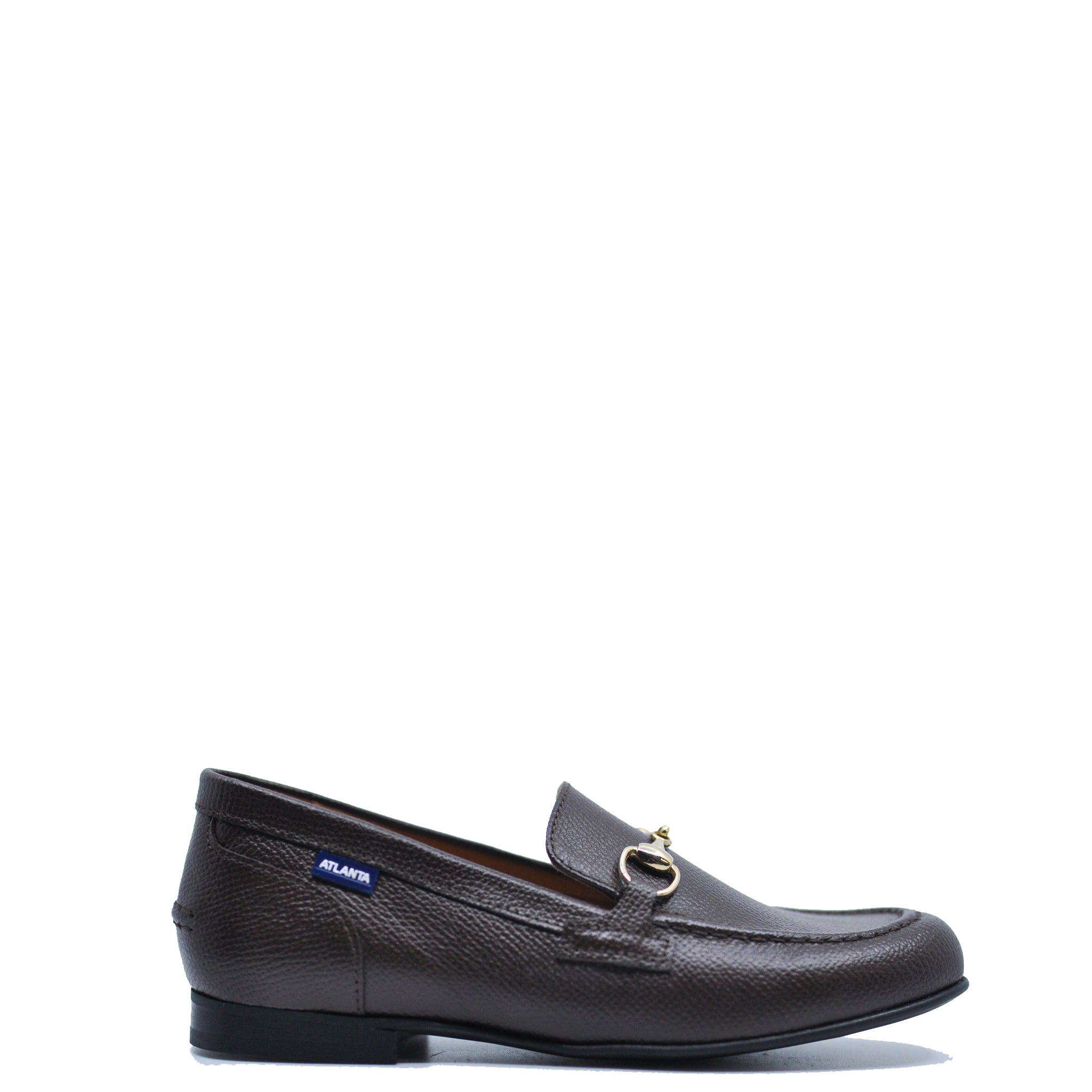 **Men's Atlanta Moccasin Pebbled Leather Dress Shoes with Buckle - Comfortable & Stylish for Business, Office & Formal Occasions**