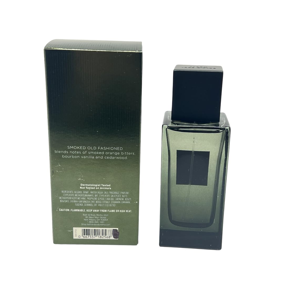 Bath & Body Works Smoked Old Fashioned Cologne for Men - 3.4 fl oz Eau de Toilette Spray | Woody Spicy Scent | Long Lasting Fragrance for Date Night, Office & Special Occasions