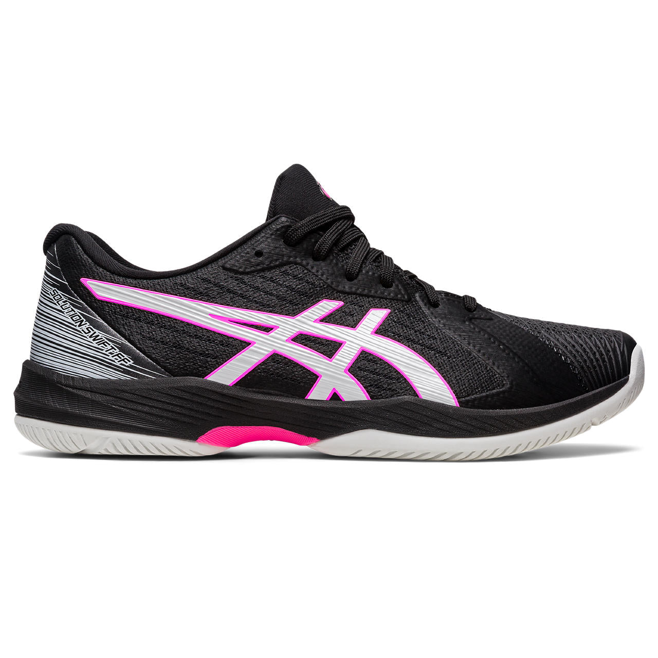 ASICS Solution Speed FF Men's Tennis Shoes - Lightweight Performance Court Shoes for Competitive Play (Black/Pink) | Ideal for Hard Court Tennis, Training & Match Play