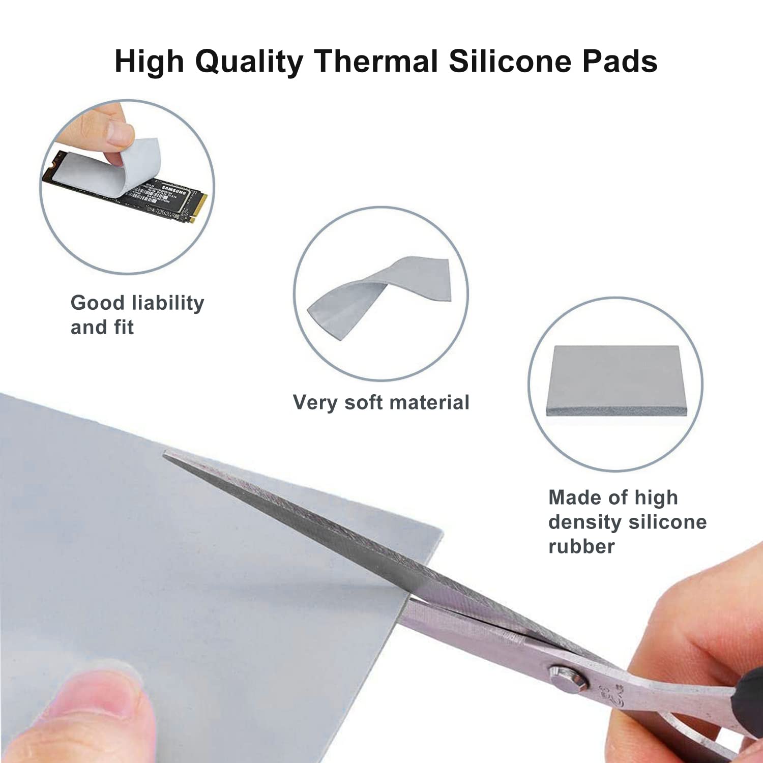 Thermalright High-Performance 3mm Thermal Pad - 12.8 W/mK, 85x45x3.0mm, Non-Conductive Heat Resistant Silicone Pads for PC, PS5, PS4, Laptop Cooling - Perfect for GPU, CPU, SSD, VRAM & LED Heat Dissipation in Gaming Rigs and Workstations