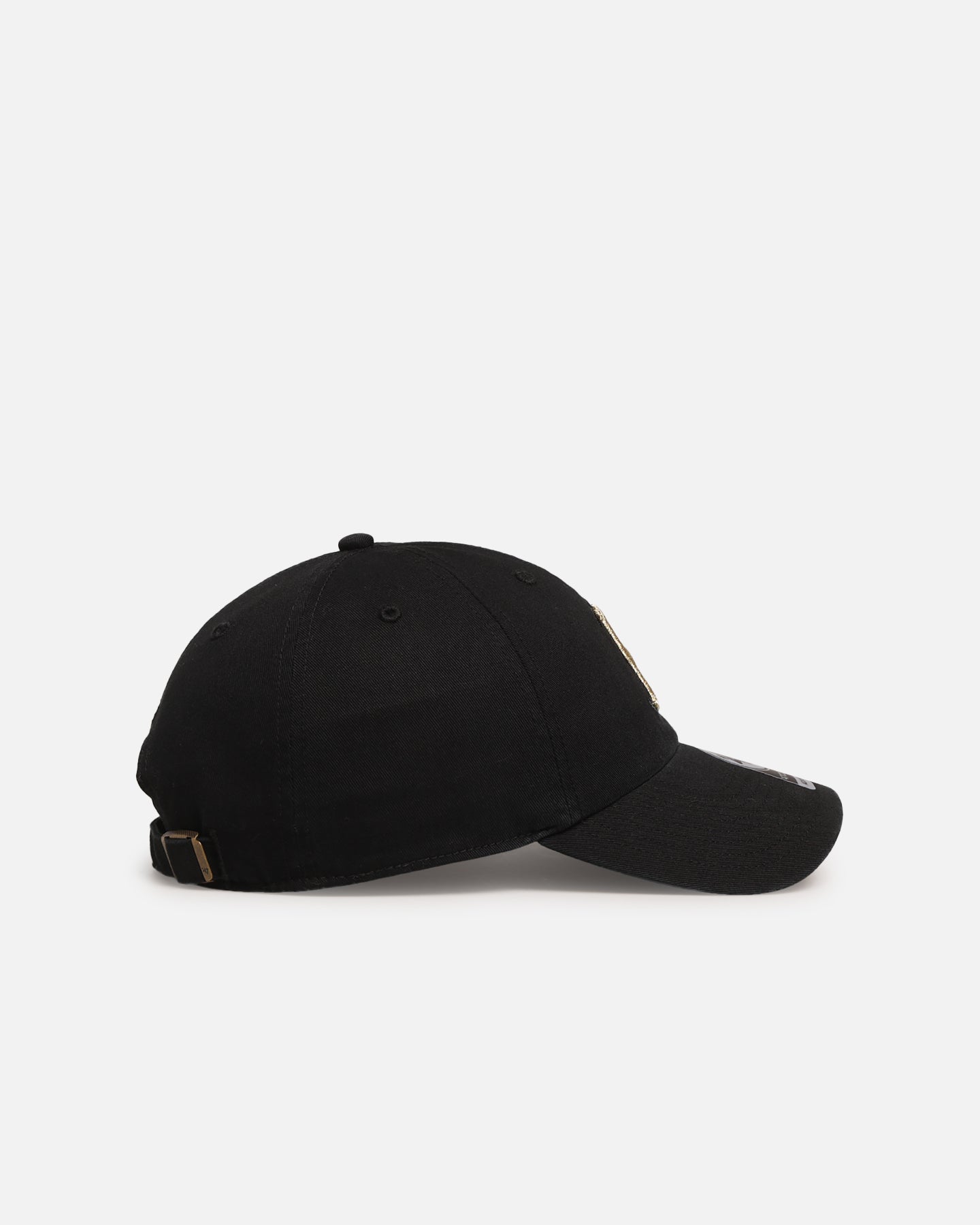 47 Brand Boston Red Sox 'Metallic' 47 Clean Up Strapback Adjustable Hat - Black/Gold Baseball Cap for Men & Women - Perfect for Game Day, Sports Events & Casual Wear