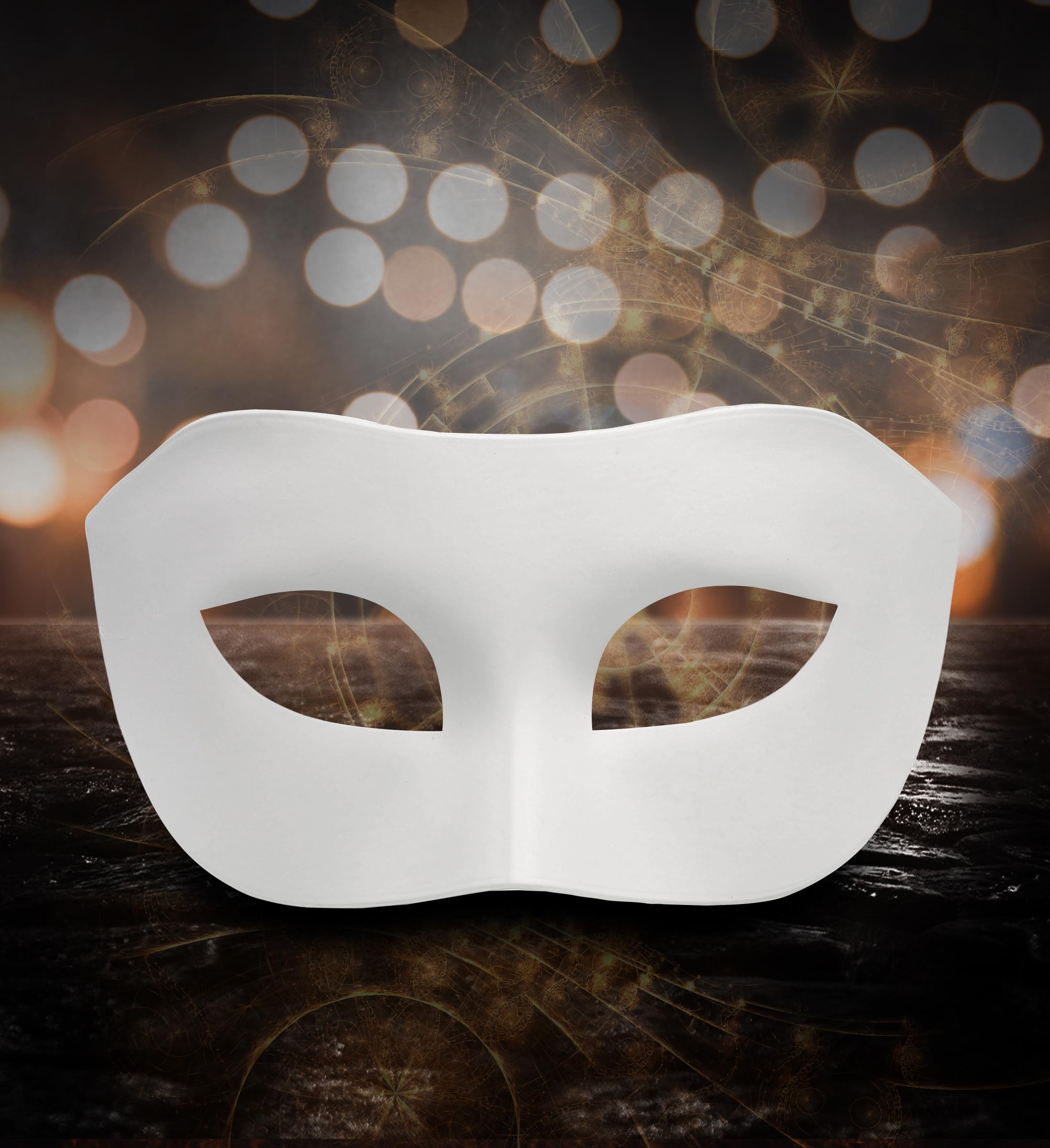 Elegant Venetian Half Face Mask for Women & Men - White Masquerade Ball Mask, Mardi Gras & Halloween Costume Accessory - Perfect for Parties, Balls, and Themed Events