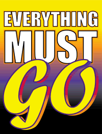 Vinyl Window Sign - 'Everything Must Go' Sale Sign for Retail Stores & Businesses | Perfect for Clearance Sales, Going Out of Business, and Seasonal Promotions