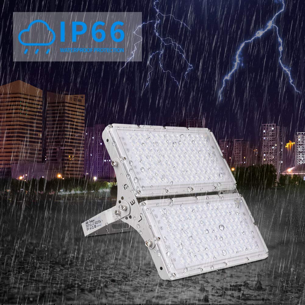 Viugreum 10 Pack 200W LED Flood Light - 16000LM 6000K Daylight White, Slim Outdoor Floodlight with IP66 Waterproof - Bright Security Lights for Garage, Garden, Yard, Landscape & Wall Lighting - Perfect for Driveway, Patio, Backyard & Commercial Use
