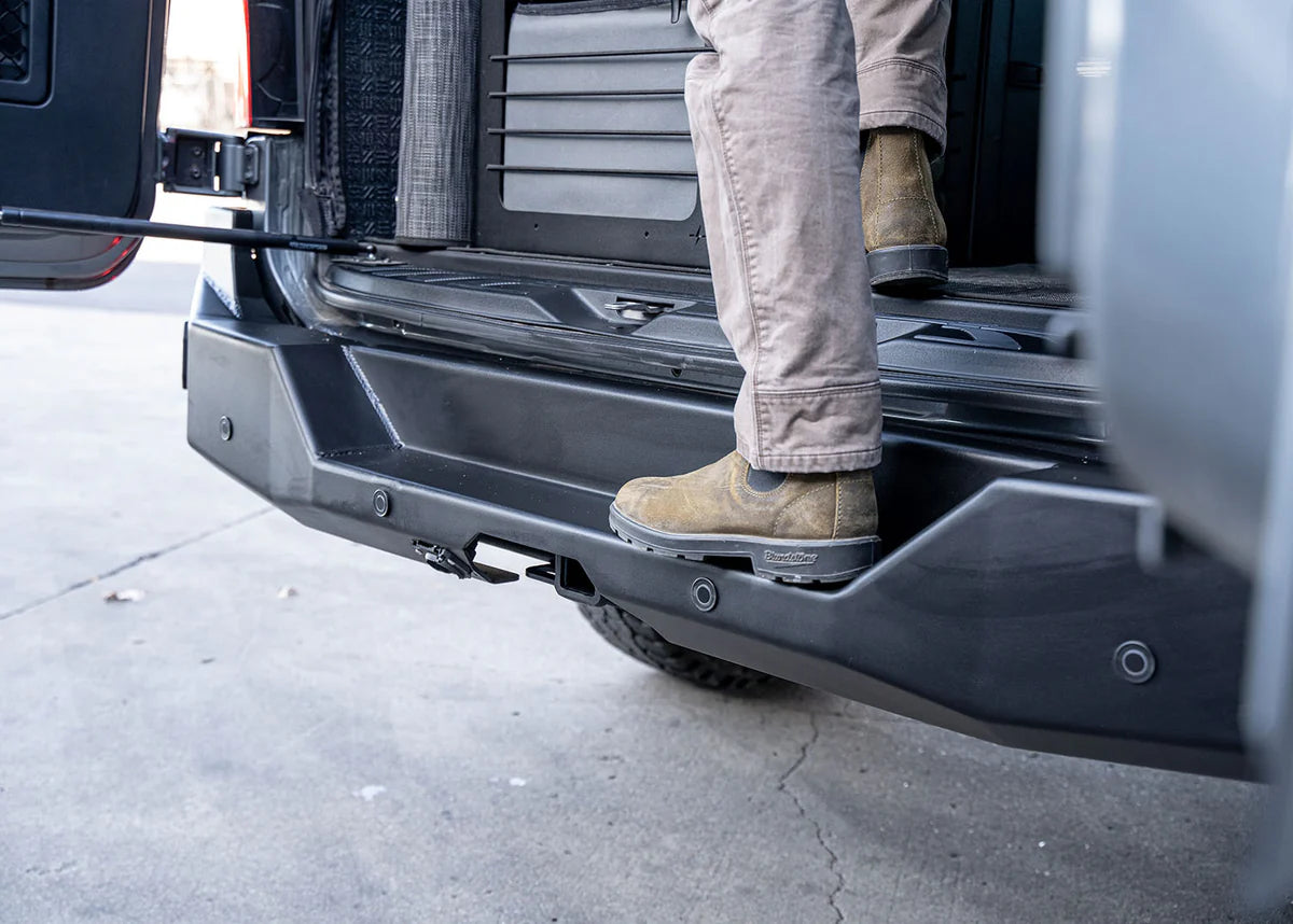 ROAMBUILT Heavy Duty Rear Bumper Replacement for 2019-2024 Mercedes Sprinter Van - Durable Steel Protection for Cargo Vans & Campers - Perfect for Off-Road Adventures & Urban Deliveries
