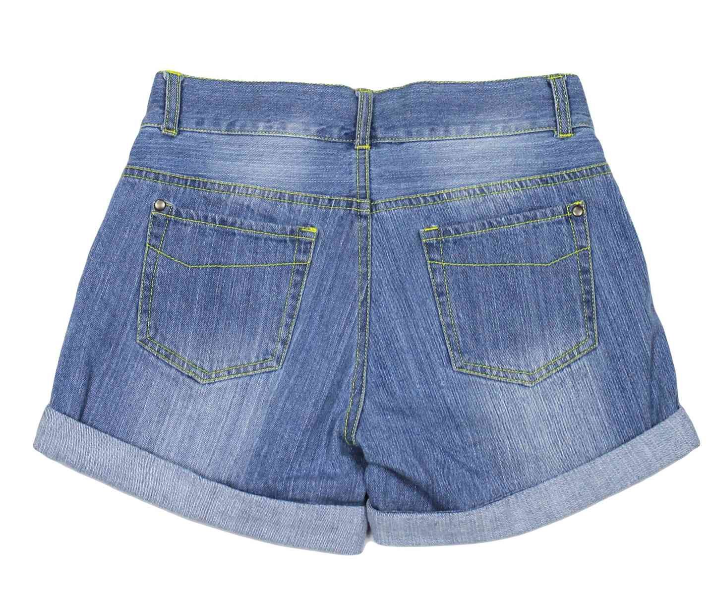 Bienzoe Girls Denim Shorts - Stretch Low Waist Cotton Jean Bermuda Shorts for Kids | Casual Wear, Playtime & Summer Outfits