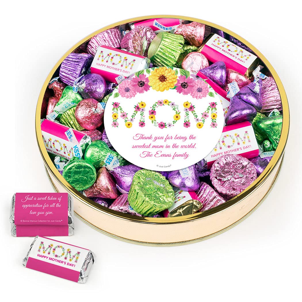 Personalized Mother's Day Chocolate Gift Box - Large Plastic Tin with Assorted Premium Chocolates | Perfect for Birthday, Anniversary & Valentine's Day Gifts