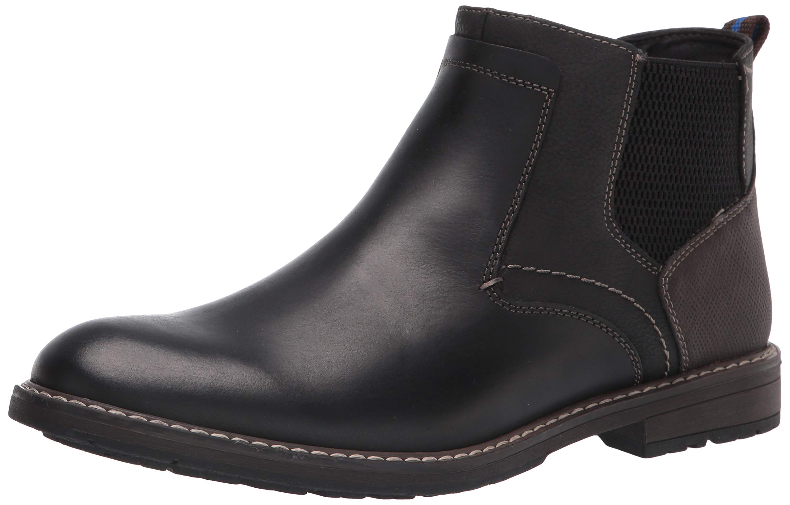 Nunn Bush Men's Fuse Plain Toe Chelsea Boots - Slip On Elastic Ankle Boots for Men | Comfortable Casual & Dress Shoes for Work, Office & Everyday Wear